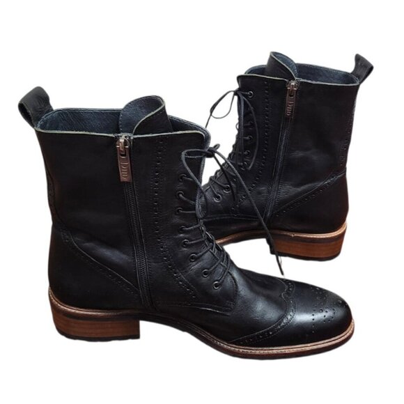 DuoBoots UK Men’s EU 43 Black Leather Brogue Lace Up Ankle Boots main image 6